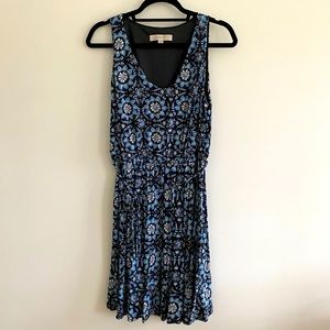 Loft Patterned Midi Dress (NWOT)